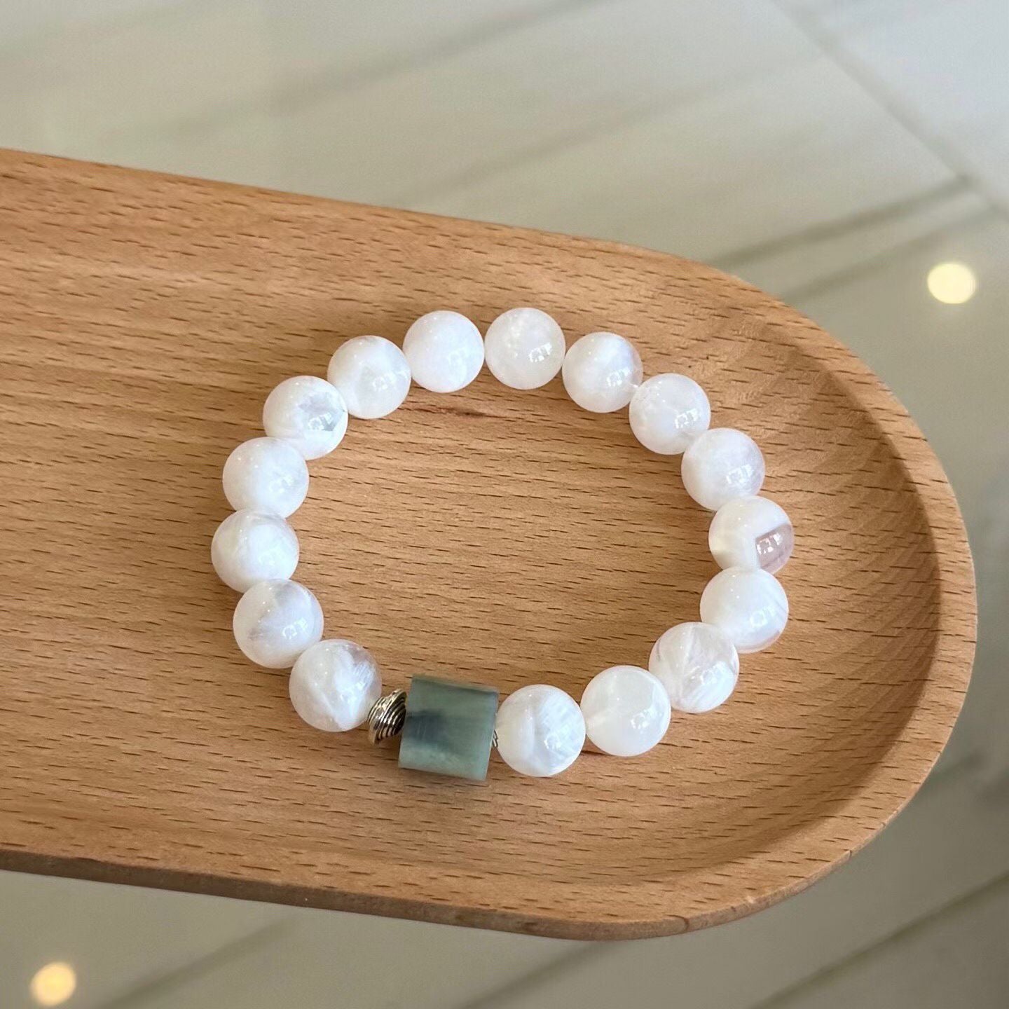 Clouds at Your Wrist | White Phantom Quartz Bracelet – Minimalist Crystal Jewelry for Inner Peace & Quiet Luxury