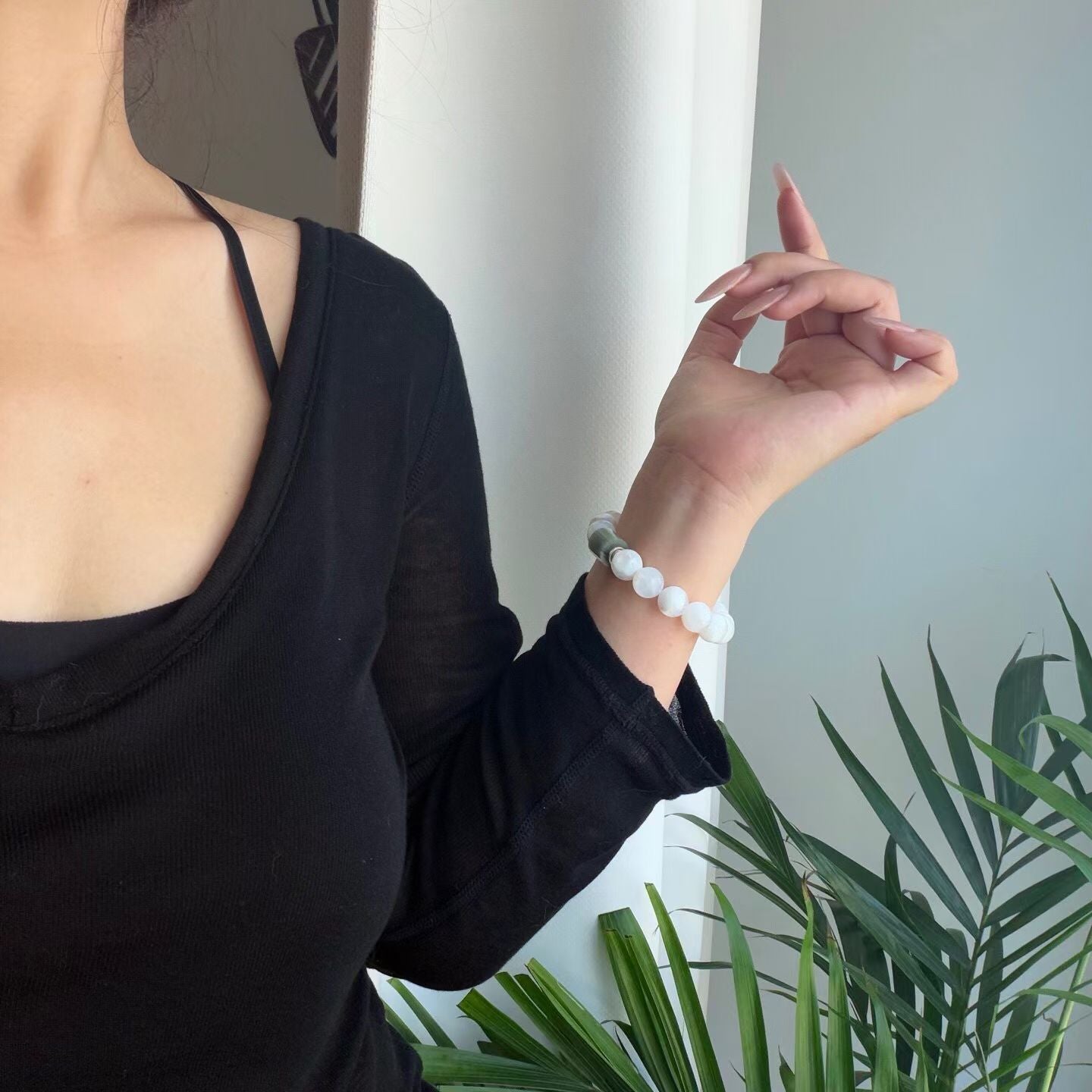 Clouds at Your Wrist | White Phantom Quartz Bracelet – Minimalist Crystal Jewelry for Inner Peace & Quiet Luxury