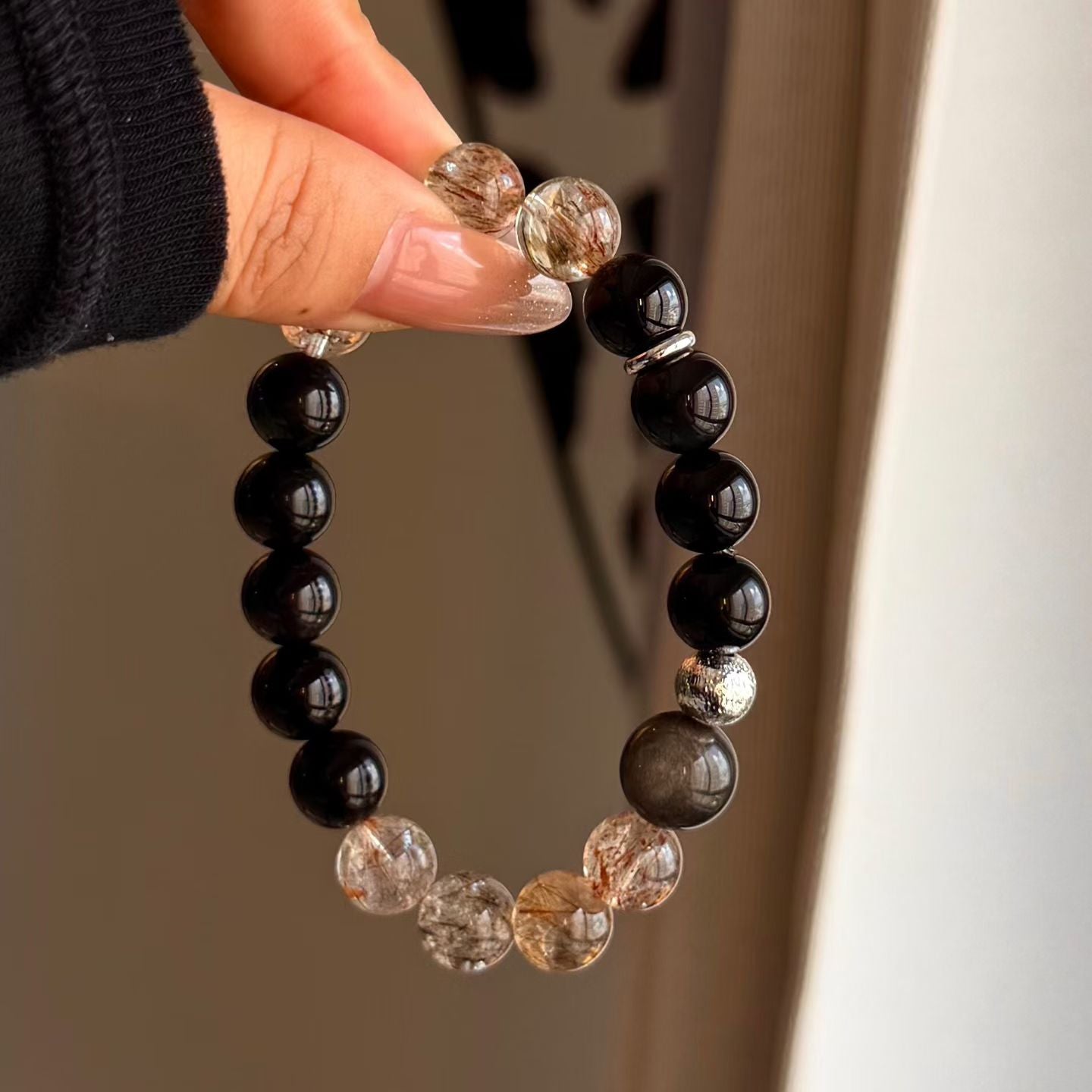 Wangchuan | Black Obsidian Bracelet · Grounded & Still