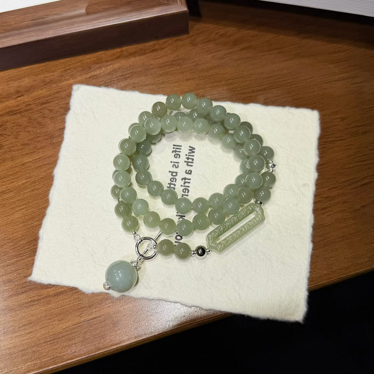 Qiemo Blue Hetian Jade Multi-Wrap Bracelet / Necklace (8mm)