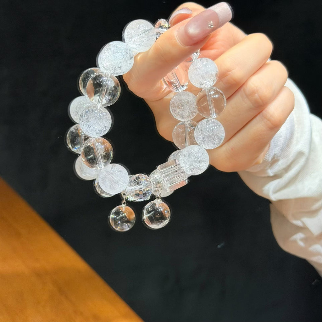 Shattered Moonlight White Azeztulite Crystal Bracelet (14mm)