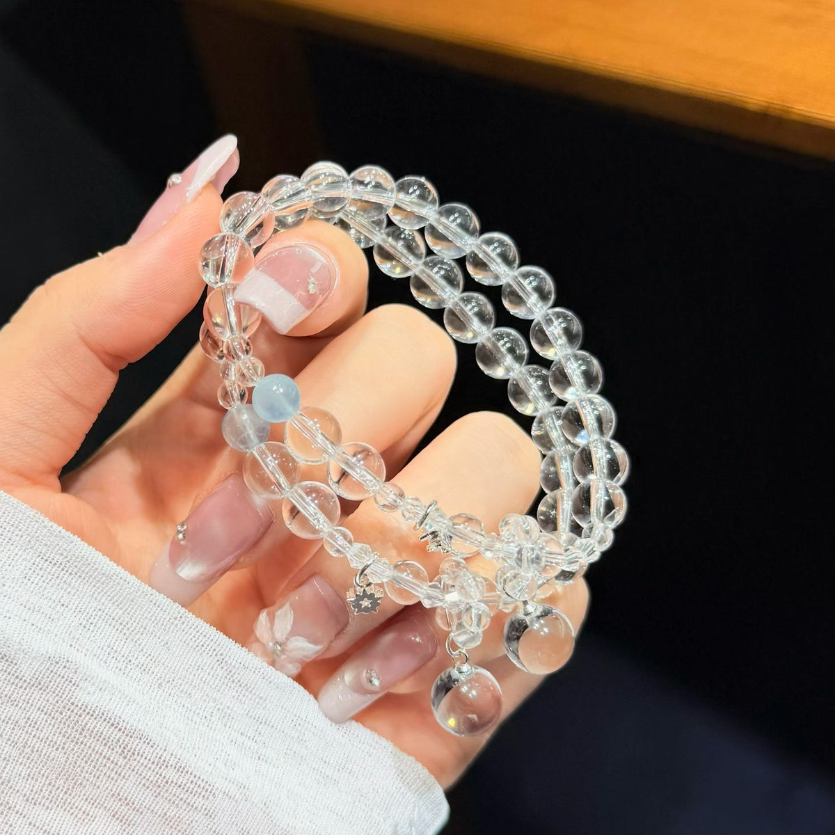 Cloudstream Clear White Quartz Bracelet (7.8mm)
