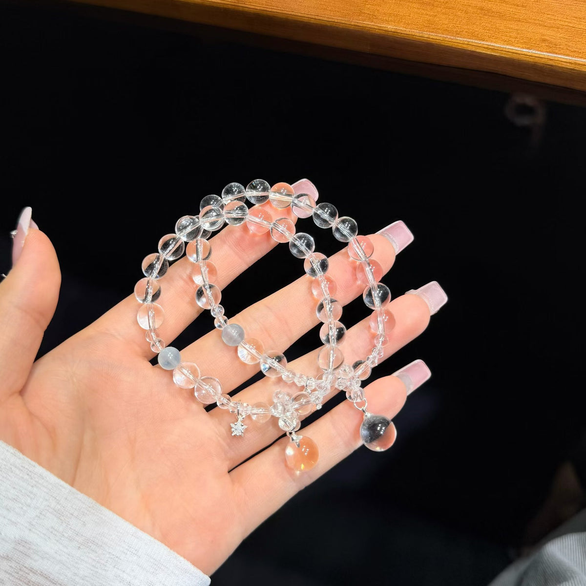 Cloudstream Clear White Quartz Bracelet (7.8mm)