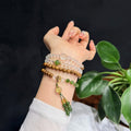 Agarwood &amp; Jade Multi-Wear Mala Bracelet &amp; Necklace - Natural Agarwood, 6mm Hetian Jade &amp; Clear Quartz