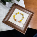 Golden Radiance Multi-Gemstone Bracelet - Yellow Fluorite, Golden Hematoid & Snowflake Phantom Heart (12mm)
