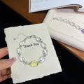 Icy Sugar Cube Clear Quartz Bracelet - Choice of Rose Quartz, Citrine, or Amethyst
