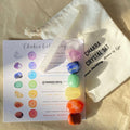 Classic 7 Chakra Crystal Healing Gift Set - Natural Tumbled Stones, Selenite Wand &amp; Canvas Pouch Box